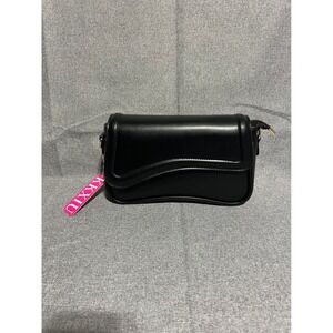 KKXIU Crossbody Bag Women Small Black Faux Leather Gold Chain Strap Flap Cover